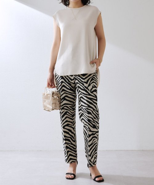 ゼブラプリントハイウエストパンツ 