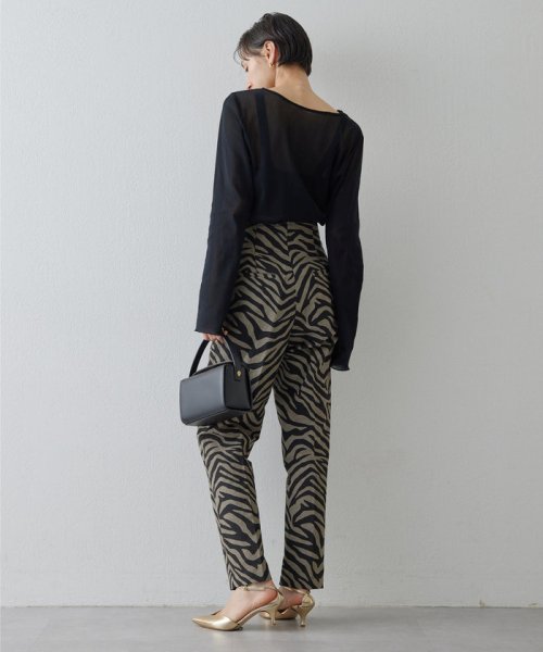 ゼブラプリントハイウエストパンツ 