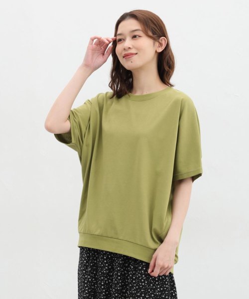 きれいめドルマンＴシャツ トップス Ｔシャツ レディース 半袖 ハニさら 接触冷感 人気・おすすめ｜使いやすい・旅行におすすめ 品質保証 全国発送 日本国内発送・最短翌日お届け