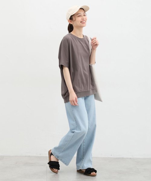 きれいめドルマンＴシャツ トップス Ｔシャツ レディース 半袖 ハニさら 接触冷感 人気・おすすめ｜使いやすい・旅行におすすめ 品質保証 全国発送 日本国内発送・最短翌日お届け