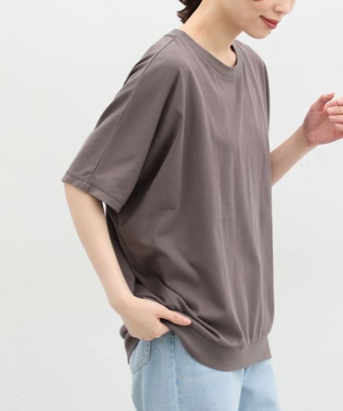 きれいめドルマンＴシャツ トップス Ｔシャツ レディース 半袖 ハニさら 接触冷感 人気・おすすめ｜使いやすい・旅行におすすめ 品質保証 全国発送 日本国内発送・最短翌日お届け