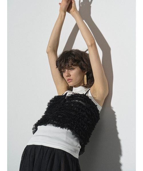 メッシュフリルビスチェ 予めご了承ください