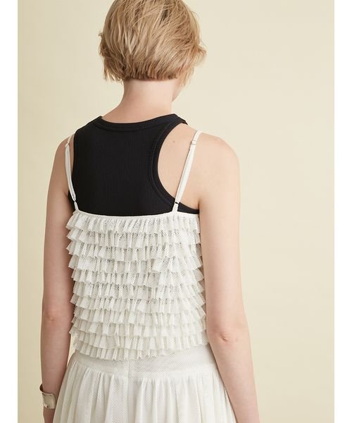 メッシュフリルビスチェ 予めご了承ください