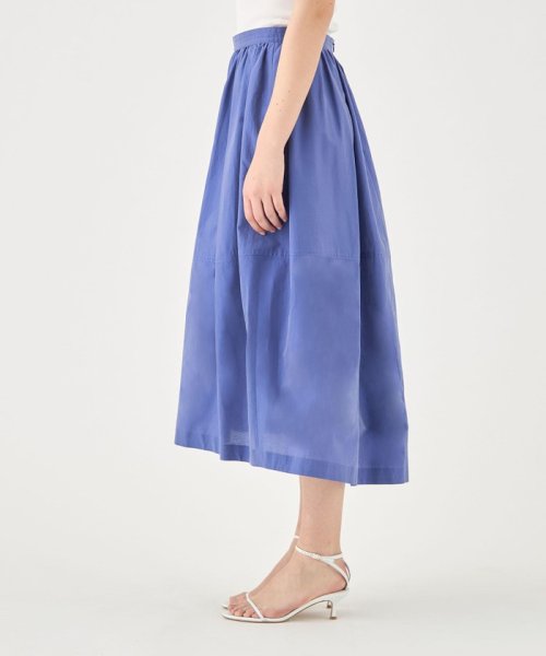コットンシルクシャンブレー バレルスイングスカート フェンネル/ウエストギャザーリブスカート Z2613929990(20196円)