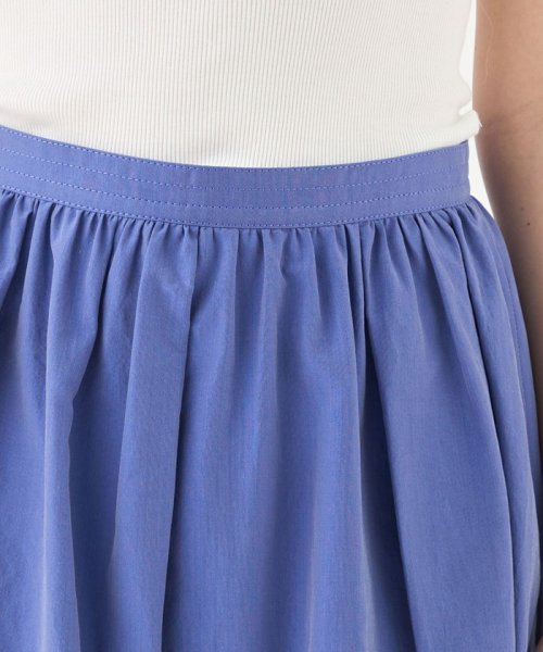 コットンシルクシャンブレー バレルスイングスカート フェンネル/ウエストギャザーリブスカート Z2613929990(20196円)