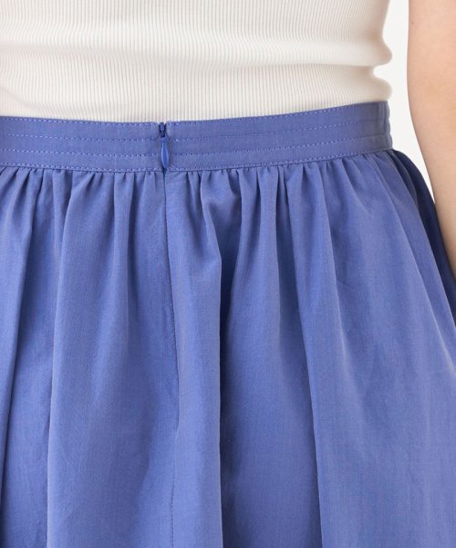 コットンシルクシャンブレー バレルスイングスカート フェンネル/ウエストギャザーリブスカート Z2613929990(20196円)