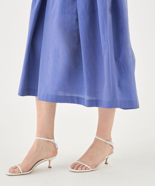 コットンシルクシャンブレー バレルスイングスカート フェンネル/ウエストギャザーリブスカート Z2613929990(20196円)