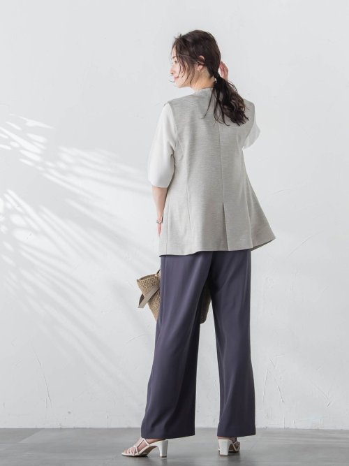 【新色追加】ホールガーメント5分袖ニットプルオーバー≪手洗い可能≫ 