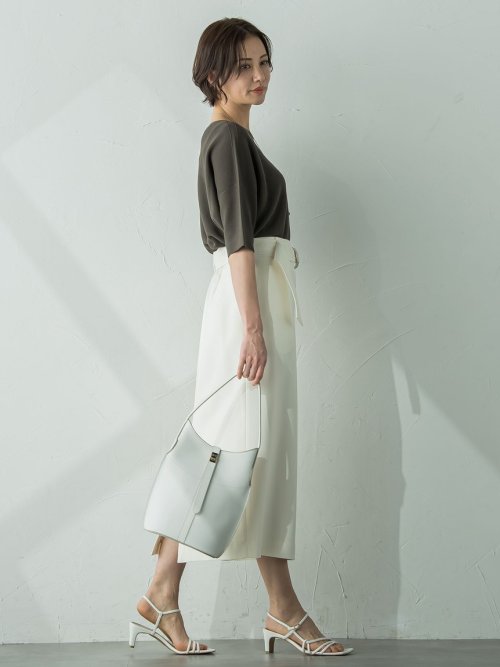 【新色追加】ホールガーメント5分袖ニットプルオーバー≪手洗い可能≫ 