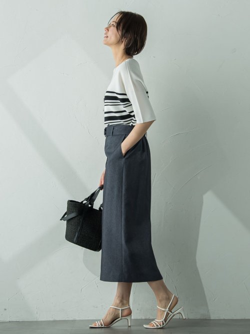 【新色追加】ホールガーメント5分袖ニットプルオーバー≪手洗い可能≫ 