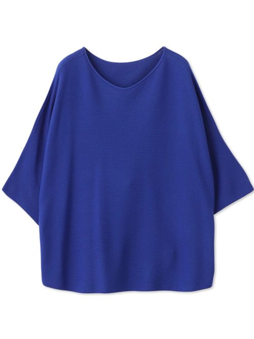 【新色追加】ホールガーメント5分袖ニットプルオーバー≪手洗い可能≫ 