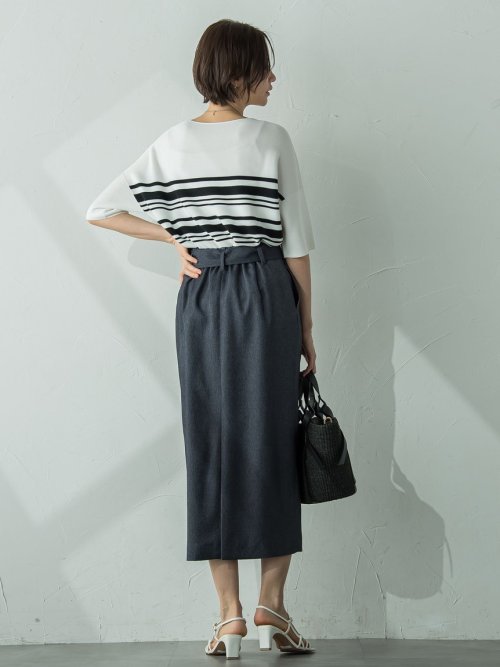 【新色追加】ホールガーメント5分袖ニットプルオーバー≪手洗い可能≫ 