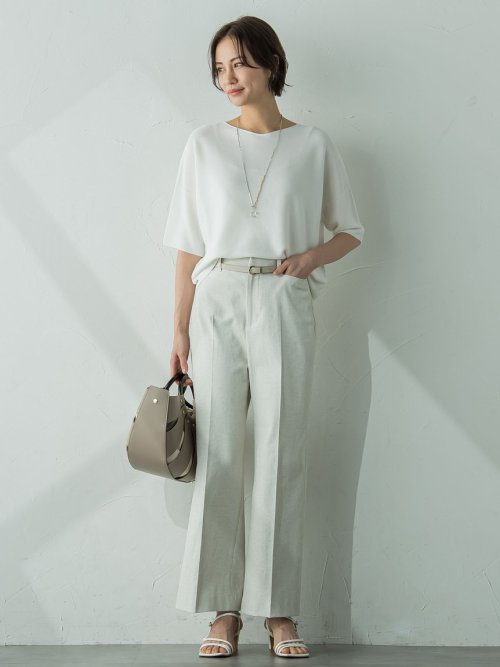 【新色追加】ホールガーメント5分袖ニットプルオーバー≪手洗い可能≫ 