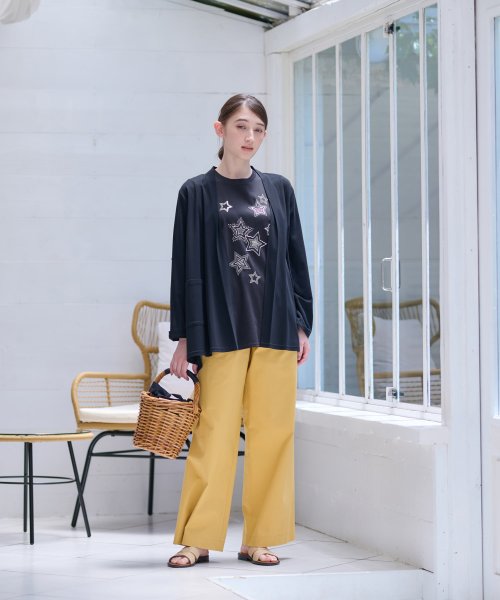 【接触冷感 洗える】袖ターンナップのライトハオリ 