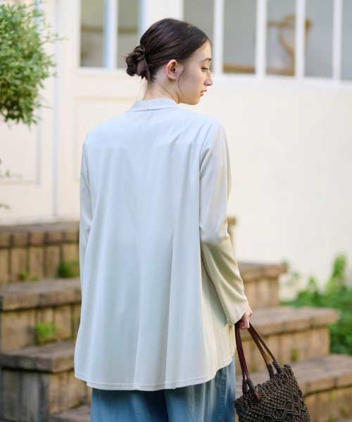 【接触冷感 洗える】袖ターンナップのライトハオリ 