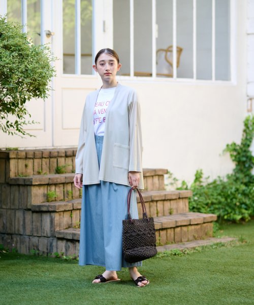 【接触冷感 洗える】袖ターンナップのライトハオリ 