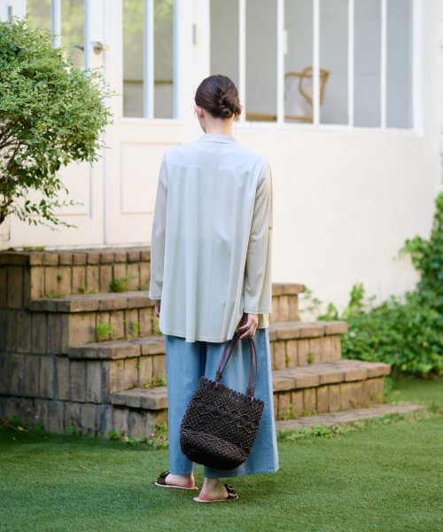 【接触冷感 洗える】袖ターンナップのライトハオリ 