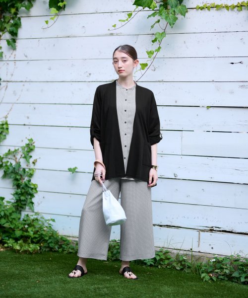 【接触冷感 洗える】袖ターンナップのライトハオリ 