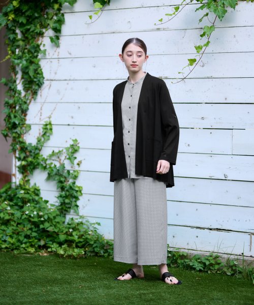 【接触冷感 洗える】袖ターンナップのライトハオリ 