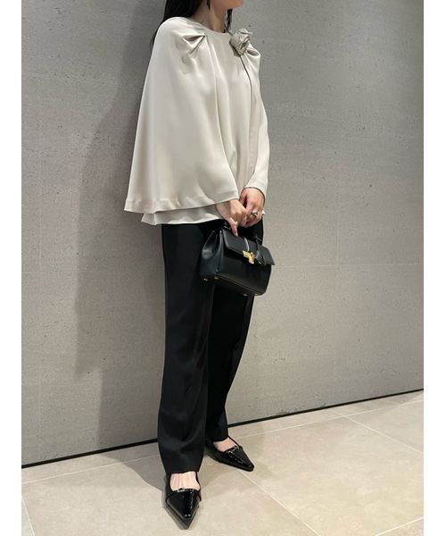 コサージュブラウステーパードパンツSET 5cm 予めご了承ください 総丈 ウエスト ヒップ 股上 2cm 股下 わたり幅 裾幅