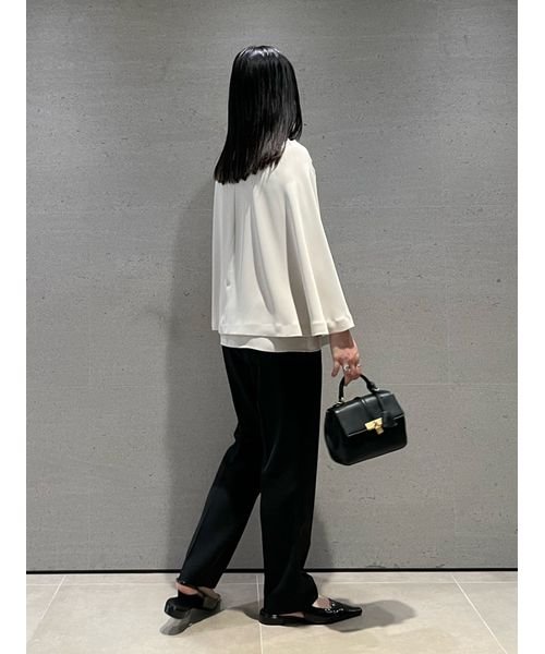 コサージュブラウステーパードパンツSET 5cm 予めご了承ください 総丈 ウエスト ヒップ 股上 2cm 股下 わたり幅 裾幅