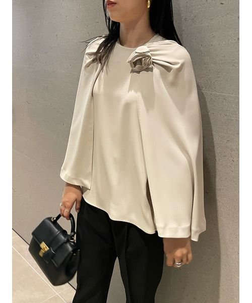 コサージュブラウステーパードパンツSET 5cm 予めご了承ください 総丈 ウエスト ヒップ 股上 2cm 股下 わたり幅 裾幅