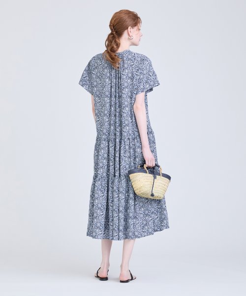 ペイズリープリントティアードワンピース 