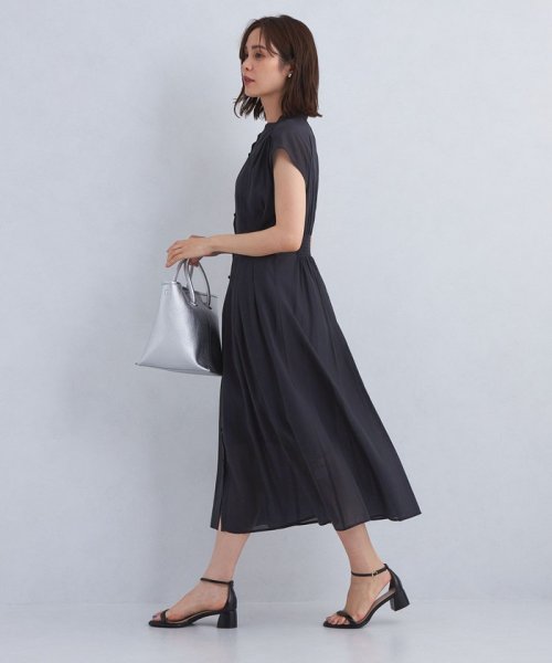 カッセン ウエストタック フレンチスリーブ ワンピース 