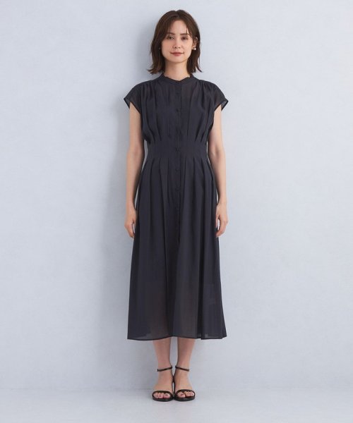 カッセン ウエストタック フレンチスリーブ ワンピース 