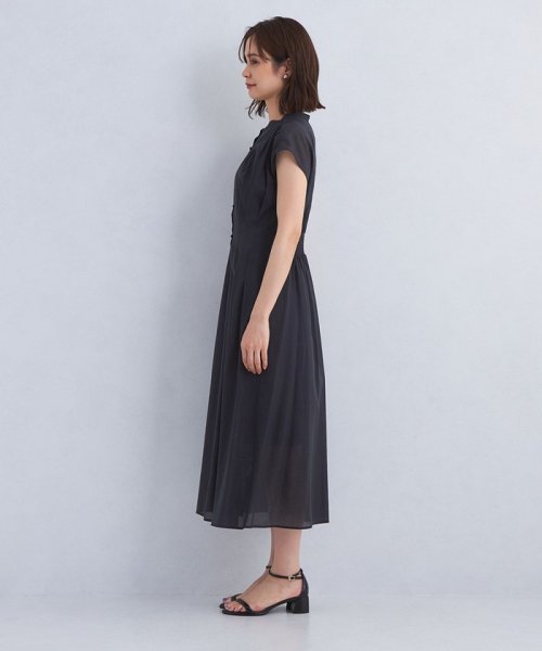カッセン ウエストタック フレンチスリーブ ワンピース 