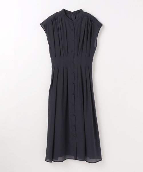 カッセン ウエストタック フレンチスリーブ ワンピース 