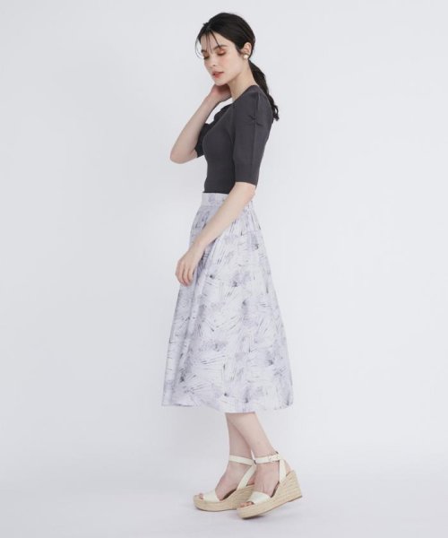 ボリュームスリーブシアーニット 