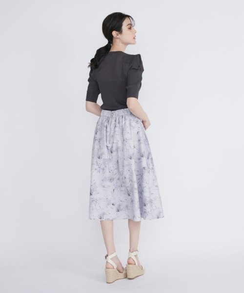 ボリュームスリーブシアーニット 