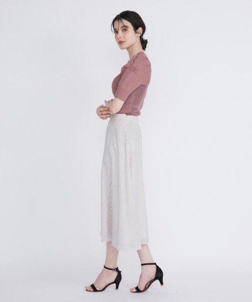 ボリュームスリーブシアーニット 