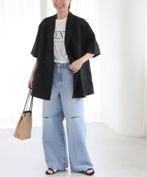 《追加》ソフトリネンMIXハーフスリーブジャケット 