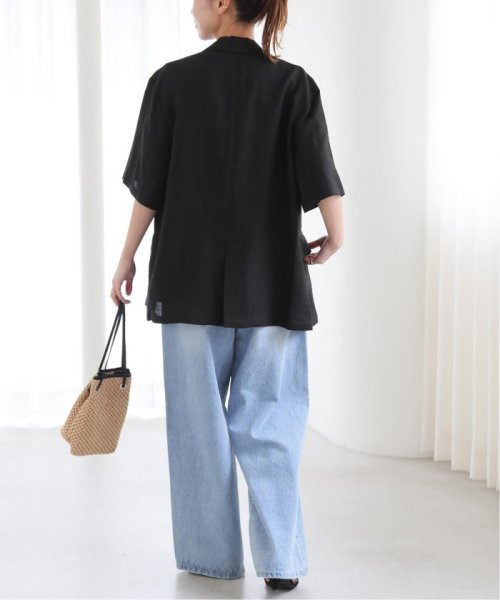 《追加》ソフトリネンMIXハーフスリーブジャケット 