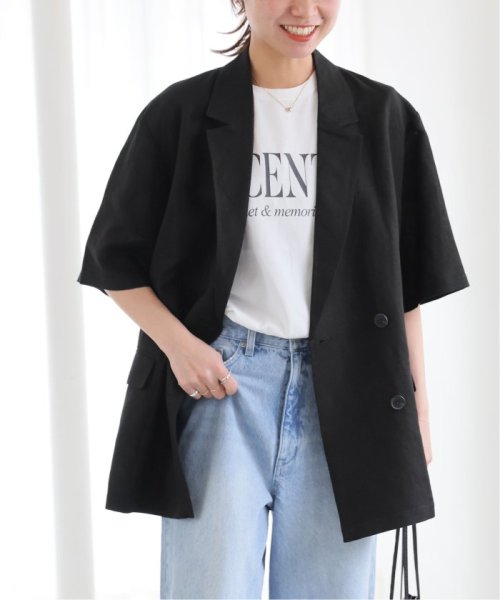 《追加》ソフトリネンMIXハーフスリーブジャケット 