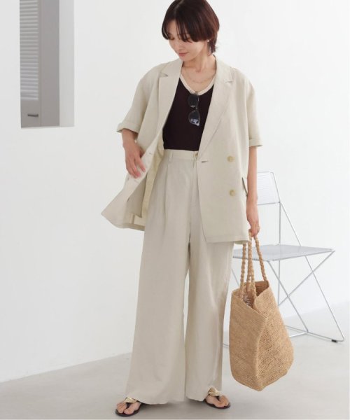 《追加》ソフトリネンMIXハーフスリーブジャケット 