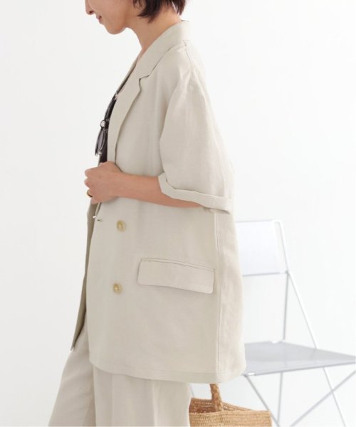 《追加》ソフトリネンMIXハーフスリーブジャケット 