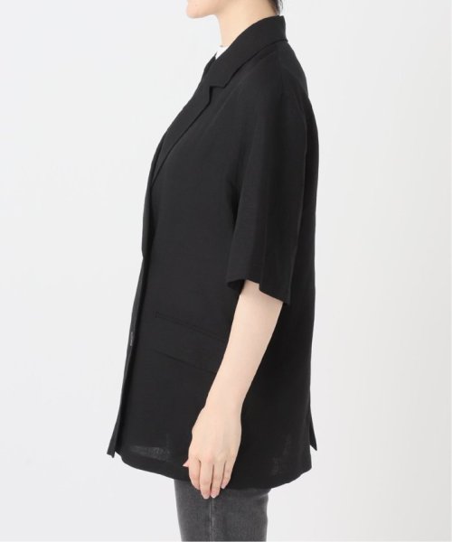 《追加》ソフトリネンMIXハーフスリーブジャケット 