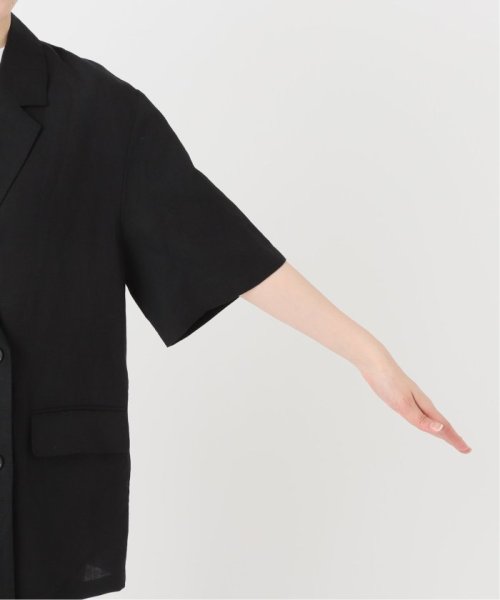 《追加》ソフトリネンMIXハーフスリーブジャケット 