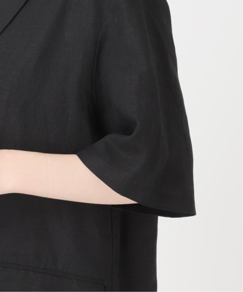 《追加》ソフトリネンMIXハーフスリーブジャケット 