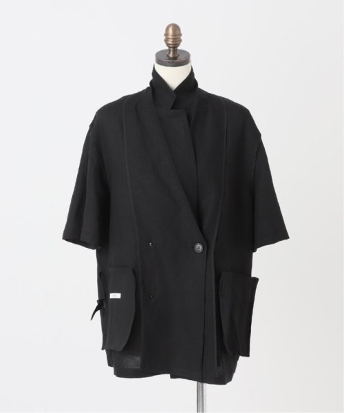 《追加》ソフトリネンMIXハーフスリーブジャケット 