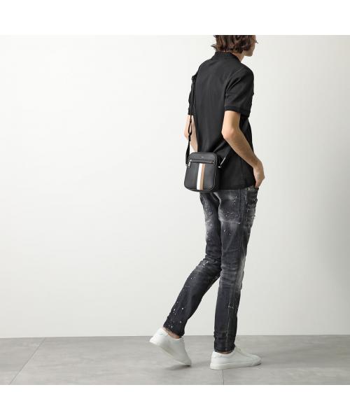 HUGO BOSS ブラックレザーショルダーバッグ HUGO BOSS 黒 レザー ショルダーバッグ 【公式通販】