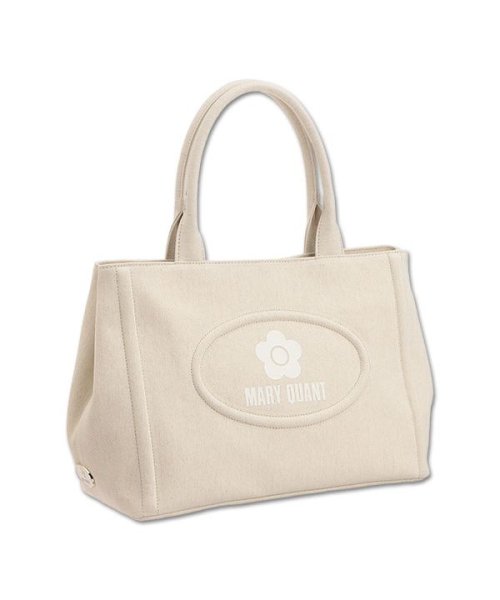 デニムサイドスナップ トート ベージュ ネイビー