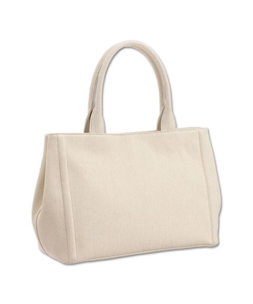 デニムサイドスナップ トート ベージュ ネイビー