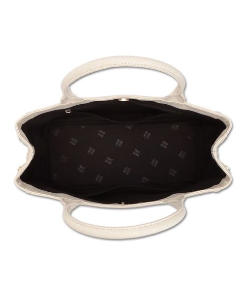 デニムサイドスナップ トート ベージュ ネイビー