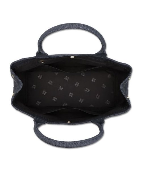 デニムサイドスナップ トート ベージュ ネイビー