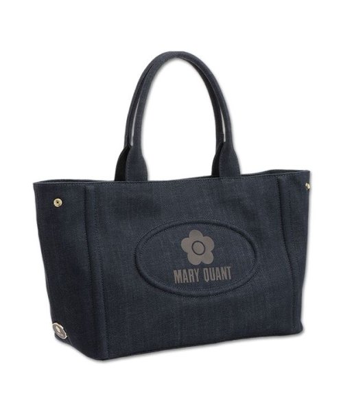 デニムサイドスナップ トート ベージュ ネイビー