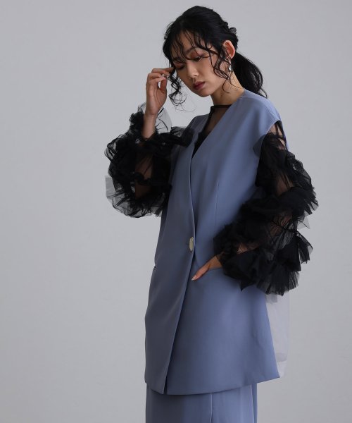 バックシアージレセットアップドレス 表地 　ポリエステル…93%　　　　　ポリウレタン7％ 裏地